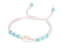 ifundom 2pcs Handmade Woven Shell Bracelets, Elegant Rope Material, Unique Fashion Design, for Anniversary Celebration and Advertising Decoration