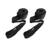 ifundom 2pcs Heavy Duty Fitness Door Anchors with PVC Webbing and Core for Resistance Band Training Over Door Buckle Straps for Home Exercise and Strength Workouts Black