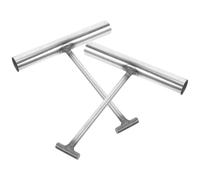 ifundom 2pcs Heavy Duty Stainless Steel Manhole Hook with T-Shaped Handle for Secure Grip, Cover Lifter Tool Suitable for Sewer Drain Grates and Roll-up Doors in Municipal Maintenance