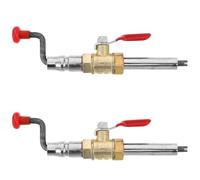 ifundom 2pcs Heavy Duty Truck Tire Air Chuck Inflator Rod Universal Quick Connect Tire Inflator Extension for Car and Electric Vehicle Accessories