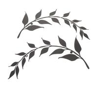 ifundom 2pcs Iron Tree Leaf Wall Decor Black Hanging Ornament for Bedrooms