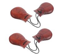 ifundom 2Pcs Large Wooden Spanish Castanet Percussion Instruments for Adults Music Education and Rhythm Practice