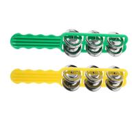 ifundom 2pcs Lightweight Plastic Jingle Stick with Bells for Safe Latin Percussion Instrument Interactive Music for Early Education and Preschool Learning