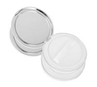 ifundom 2pcs Loose Powder Cases Reusable Makeup Powder Box with Mirror and Puff 3g Capacity Abs and Glass Material Chic Look Pretty Appearance Long Serving Life for Women Makeup