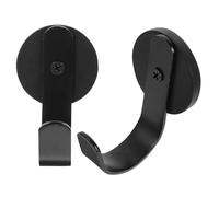 ifundom 2pcs Magnetic Door Wreath Hangers for Everyday Essentials, Space-Saving Iron Hooks with Stable Magnetic Feature, Stylish Black Hooks for Organized Storage and Home Layouts