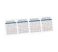ifundom 2pcs Mandolin Chord Chart Diagram Exercise Practice Guide for Students Teacher Small Music Learning Aid