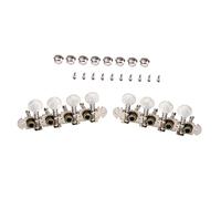 ifundom 2pcs Mandolin Guitar Tuning Pegs Silver String Button Machine Heads Essential Replacement