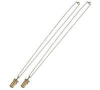 ifundom 2Pcs Memorial Urn Necklace for Ashes Six-Word, Cylindrical Keepsake Pendant for Pet Hair and Human Ashes, Decorative Men’s Cremation Jewelry for Remembrance