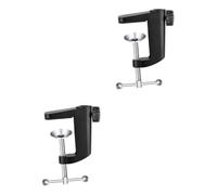 ifundom 2pcs Microphone Bracket Base C-type Holder Base Metal Clamp for Table Lamp Beam Clamp Stand