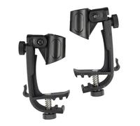ifundom 2pcs Microphone Clips for Drum Kit Shockproof Microphone Holder Angle Mic Clip for Musical Instrument