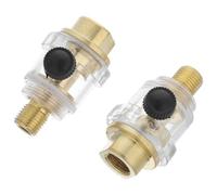 ifundom 2pcs Mini Inline Oil Water Separator for Pneumatic Screwdriver and Grinder with 1/4 Inch Quick Connect, Copper-Plated Iron Material, Reliable Water Separation and Enhanced Tool