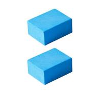 ifundom 2pcs Multi-Function Mirror Cleaning Sponge Set with Melamine Eraser, Blue Bathroom and Kitchen Glass Scrubber for Descaling and Household Cleaning