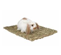 ifundom 2pcs Natural Grass Seagrass Mats for Guinea Pigs and Ferrets, Edible Construction Bunny Bed and Rabbit Pad for Rest and Relax the Cage