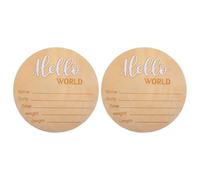 ifundom 2pcs Newborn Name Sign Birth Announcement Plaque for Photography Prop Simple Chic Design for Hospital Birth Announcements