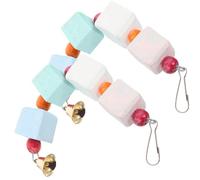 ifundom 2pcs Parrot Chewing Mineral Beak Grinding Stones Hanging Bird Cage Accessory for Stress Relief and Bite Training Suitable for Budgies Cockatiels African Greys and Random Color