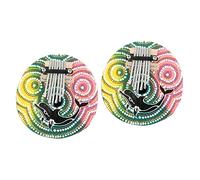 ifundom 2pcs Piano for Boys and Girls Toddlers Coconut Shell Thumb Piano Music Toys for Little Hands Decorative Ornament