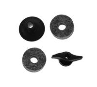 ifundom 2pcs Plastic Cymbal Drum Felt Pad Cymbal Sleeves and Replacement Parts for Drum Kit Setup Includes Soft Felt Pads and Plastic Sleeves for Drumming Practice Random Color