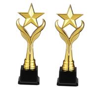 ifundom 2Pcs Plastic Star Shaped Trophy Award Trophy for Kindergarten Celebration Ceremony Competition Party Prize Gift