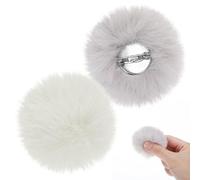 ifundom 2pcs Plush Bunny Tail Costume Accessories with Fluffy Design and Wonderful Workmanship, White Tail for Adults, for Costume Party and Festival Parties