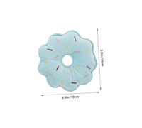 ifundom 2pcs Plush Donut Dog Chew for Dogs and Cats Durable Biting Molar with Crinkle Sound Soft Pet Teething Pink and Blue for Healthy Teeth and Interactive Play