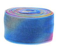 ifundom 2pcs Polyester Organza Ribbon Soft and Comfortable Touch, Rainbow Gradient Decorative Wrapping Ribbon for Festive Occasions and DIY Crafts, Unique Design Vibrant Visual Effect
