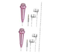 ifundom 2pcs Portable Vocal Microphone for Voice Recording Tiny Cellphone Mic Functionality for Podcasting Singing and Interviews Compatible Smartphones and Tablets