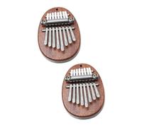 ifundom 2pcs Portable Wooden Thumb Piano Musical Instrument Kalimba Finger Piano for Beginners for Practice and Miniature Decor at Home