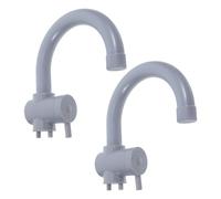 ifundom 2pcs Pretend Play Kitchen Faucet Lightweight Plastic Replacement Sink Faucets for Indoor Outdoor Role Playing Accessories