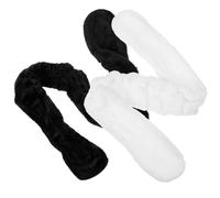 ifundom 2pcs Rabbit Shaped Hair Band Headbands for Women Plush Cloth Material Protect Hair from Wet and Absorb Sweat Suitable for Daily Wear and Parties