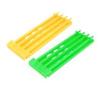 ifundom 2pcs Racing Pigeon Foot Ring Rack Organizer Sturdy Plastic Pigeon Leg Ring Holder for Bird Accessories Yellow and Green