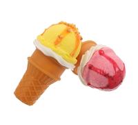 ifundom 2pcs Realistic Fake Ice Cream Balls Dessert Prop for Photography Home Shops Staging Display Lifelike Colors Lightweight Artificial Food Model