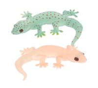 ifundom 2pcs Realistic Simulation Lizard Figurine PVC Material Smooth Surface Miniature Lizard Figures Decor for Garden Party Plant Pot Decoration Educational