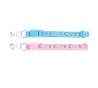 ifundom 2pcs Reflective Cat Collar with Bell for Boy Cats Breakaway Collar Featuring Skin-friendly Nylon Material and Outdoor Use with Safety Bell for Added Visibility and Comfort