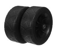ifundom 2pcs Replacement Rubber Wheel for Folding Cart with Enhanced Durability and Smooth Silent Rolling, Suitable for Beach and Camping Wagon Accessories, Black Outdoor Utility Cart