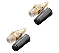 ifundom 2pcs Saxophone Kit with Metal and Cap Mouthpiece for Alto Saxophone Includes Transparent Mouthpiece and Accessories for Enhanced Sound