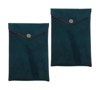 ifundom 2pcs Scripture Storage Bag Set, Tibetan Style Velvet Bible Organizer Pouch in Dark Green, Protective Carrying Case for Religious Books and Sundries, Suitable for Travel and Temple