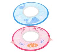 ifundom 2pcs Shampoo Cap Reusable Shower Cap Circle Bath Ear Protective Design for Shower and Bath Keeps Water Away from Ears Comfortable for Everyday Use