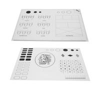 ifundom 2pcs Silicone Nail Practice Mat Black Nail Art Pad with Finger Grids and Waterproof Surface for Manicure and Coloring Practice
