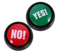 ifundom 2Pcs Sound Button Yes No Electronic Prank Fun Plaything for Office Classroom Parties and Events Non Slip Base Engaging Imaginative Play