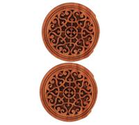 ifundom 2pcs Soundhole Cover for Guitar Wooden Resonator Screen Feedback Buffer Accessory for Guitar Maintenance