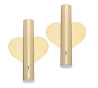 ifundom 2pcs Space-saving Wall-mounted Flower Tube Vase Heart-shaped Iron Metal Floral Holder with Stick Adhesive Minimalist Boho Design for Wedding Centerpieces Home Bathroom Kitchen