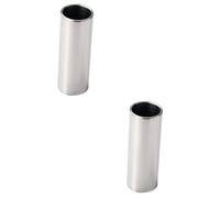 ifundom 2pcs Stainless Steel Guitar Slide for Bass Silver Plated Finger Slider for Blues Guitar Playing