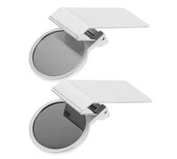ifundom 2pcs Stainless Steel Money Clip Set with Round Brushed and Black Finish, Compact Metal Bill Clip and Credit Card Holder for Men’s Slim Front Pocket Wallet