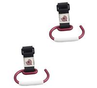 ifundom 2pcs Stroller Hooks Clips Convenient Stroller Accessories Organizer for Hanging Diaper Bags Purse Buggy Hook Burgundy