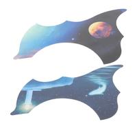 ifundom 2pcs Stylish Guitar Protective Stickers Drop Shaped Pickguard for Acoustic Guitars Scratching Unique Planet Lighthouse Easy to Use Lightweight