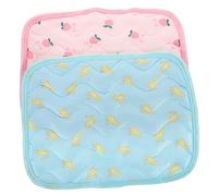 ifundom 2Pcs Summer Pet Cooling Cushion for Hamsters Rabbits Lightweight Portable Cool Mat for Animals for Cages Sofas Cars Travel Prevent Overheating Dehydration