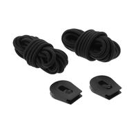ifundom 2pcs Surfboard Fixing Rope Paddle Board Surfing Rope Surfboard Cord Sup Kayak Deck Anchor Line Ring Patch Kayak D-shaped Buckle Paddleboard Leash Nylon Black