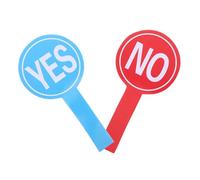 ifundom 2pcs Teacher Voting Tools Classroom Interaction Paddles Yes or No Handheld Score Boards 15x30cm Single-Sided Foam Board Student Response Paddles for Teaching and Voting