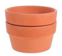 ifundom 2Pcs Terracotta Flower Pots with Drainage for Succulents and Cactus Creative Red Clay Bonsai Planters for Indoor Balcony Office Decor Stress-relief Gardening