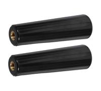 ifundom 2pcs Thread Insulated Grill Rotisserie Rod Handles Long Heat Resistant Replacement for Barbecue Forks Outdoor Grilling Meat Fork Accessories
